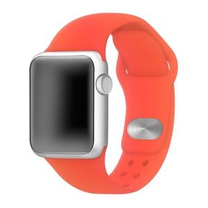 Neon Coral Apple Compatible Silicone Watch Band